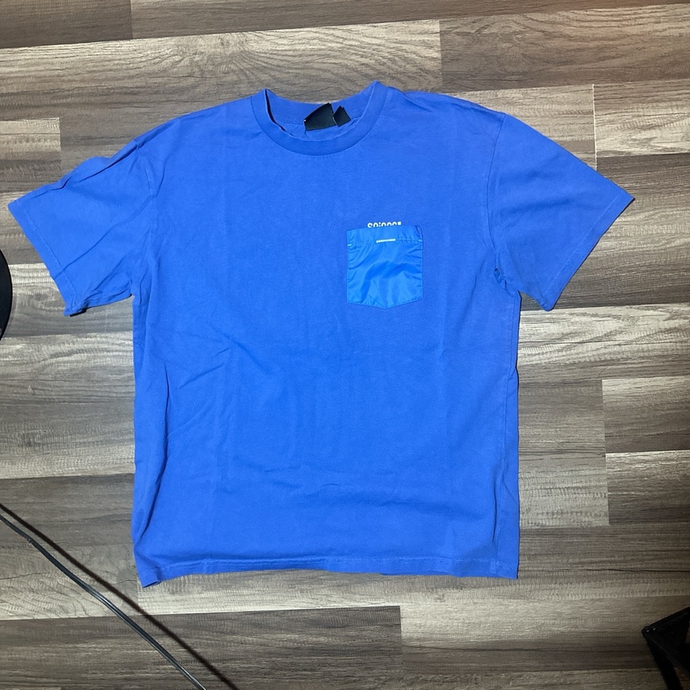 Vibrant Blue Short‎ Sleeve Tee with Pocket
